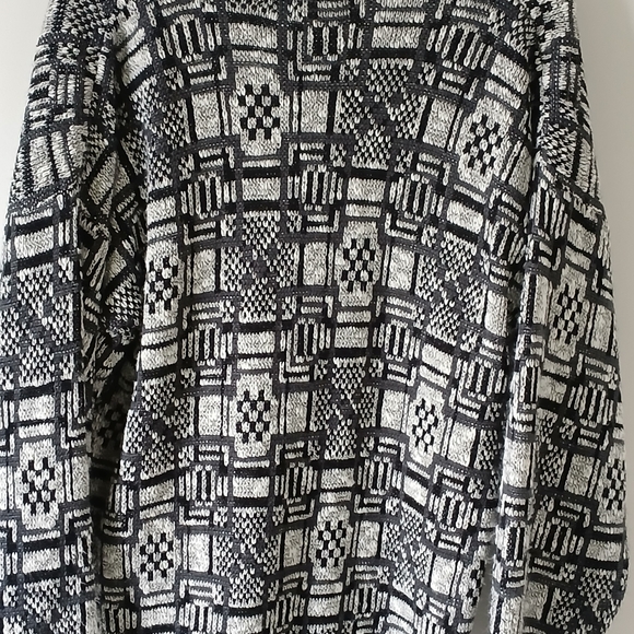 Vintage Black and Gray Grandpa Knit Cardigan Sweater Cricketeer - Picture 11 of 11